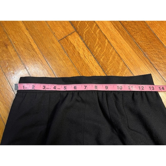 Vintage 100% Wool Skirt Women's Size 8 Black Pencil Midi Knee Length Lined - Picture 3 of 6